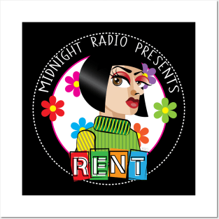 Hedwig's Midnight Radio Presents: RENT - Podcast Logo w/ White Text (by Raziel) Posters and Art